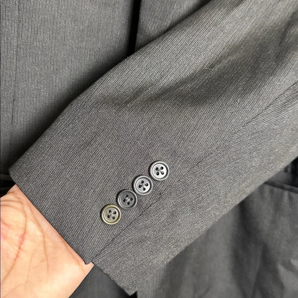 Canali Pure Wool Gray Suit Blazer Jacket Mens Size 56R US 46R‎ Work Business